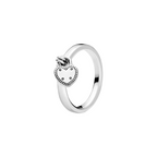 Anillo con Colgante de Corazón en Plata de Ley 925 para Mujer