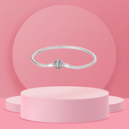 Pulsera Cadena de Serpiente con Cierre Grabado "Forever" y Detalles Multicolor en Plata de Ley 925 Compatible con Charms Europeos