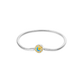 Pulsera Cadena de Serpiente con Cierre de Sol, Luna y Estrellas en Plata de Ley 925 Compatible con Charms Europeos